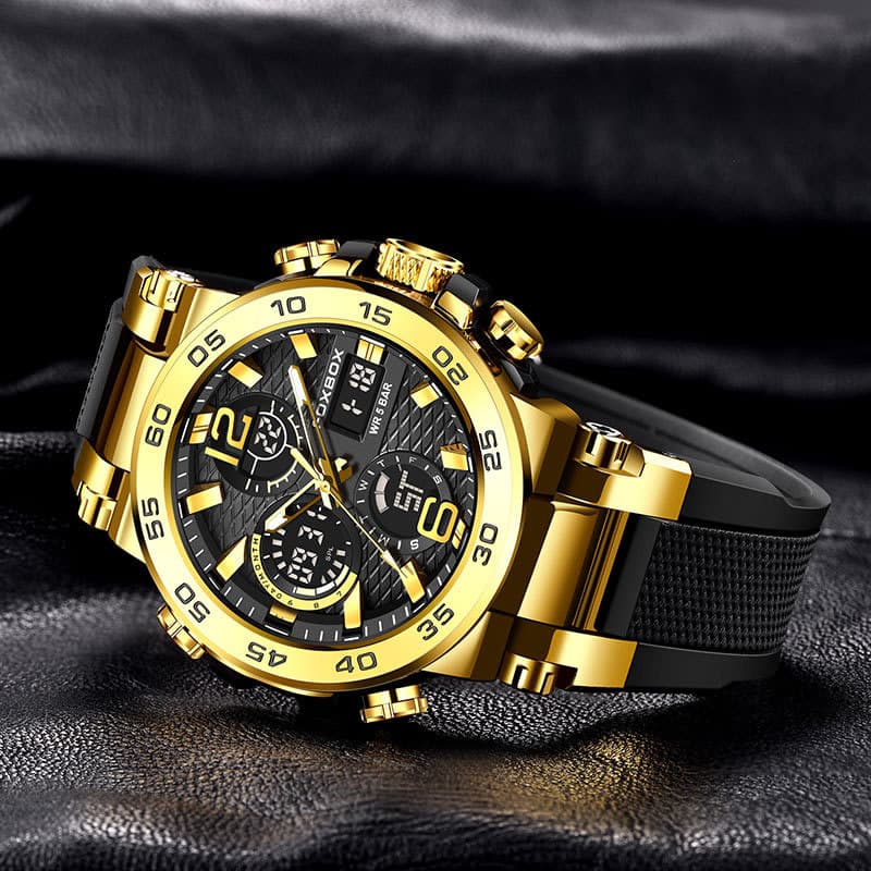 LIGE FOXBOX Men Digital Watch Sport Wristwatch Military Quartz Silicone Watches