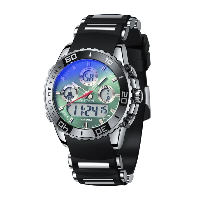 STRYVE S8023 Sports Watch Nights Light Waterproof Timing Alarm Men Watch STRYVE S8023 Sports Watch Nights Light Waterproof Timing Alarm Men Watch